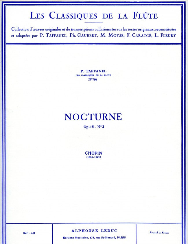 Chopin: Nocturne Op.15, No.2 (Flute and Piano)