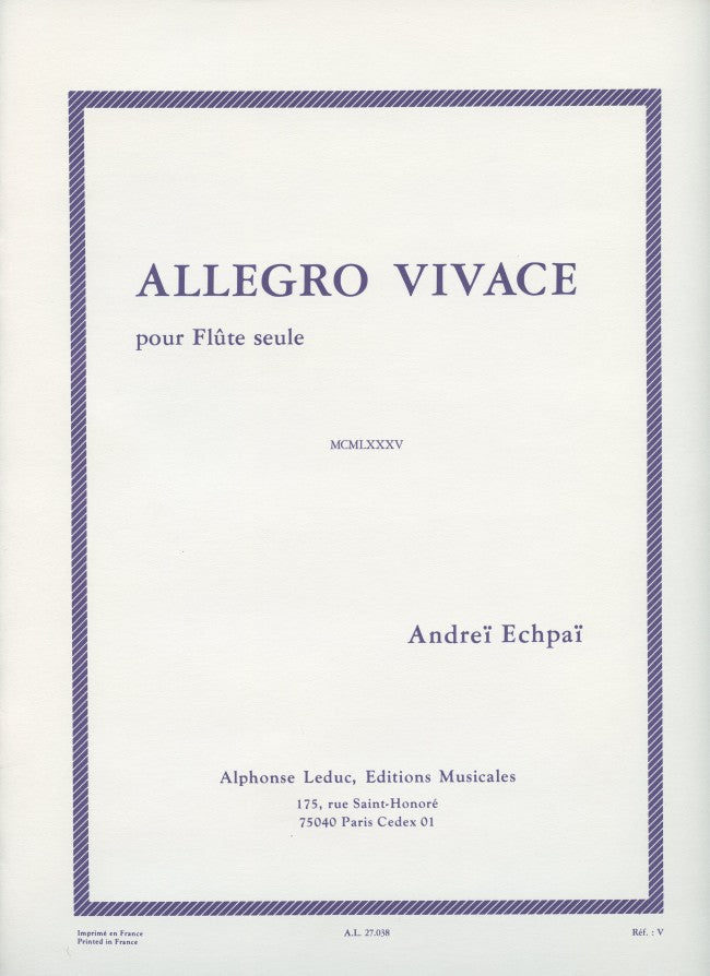 Allegro Vivace (Flute Alone)