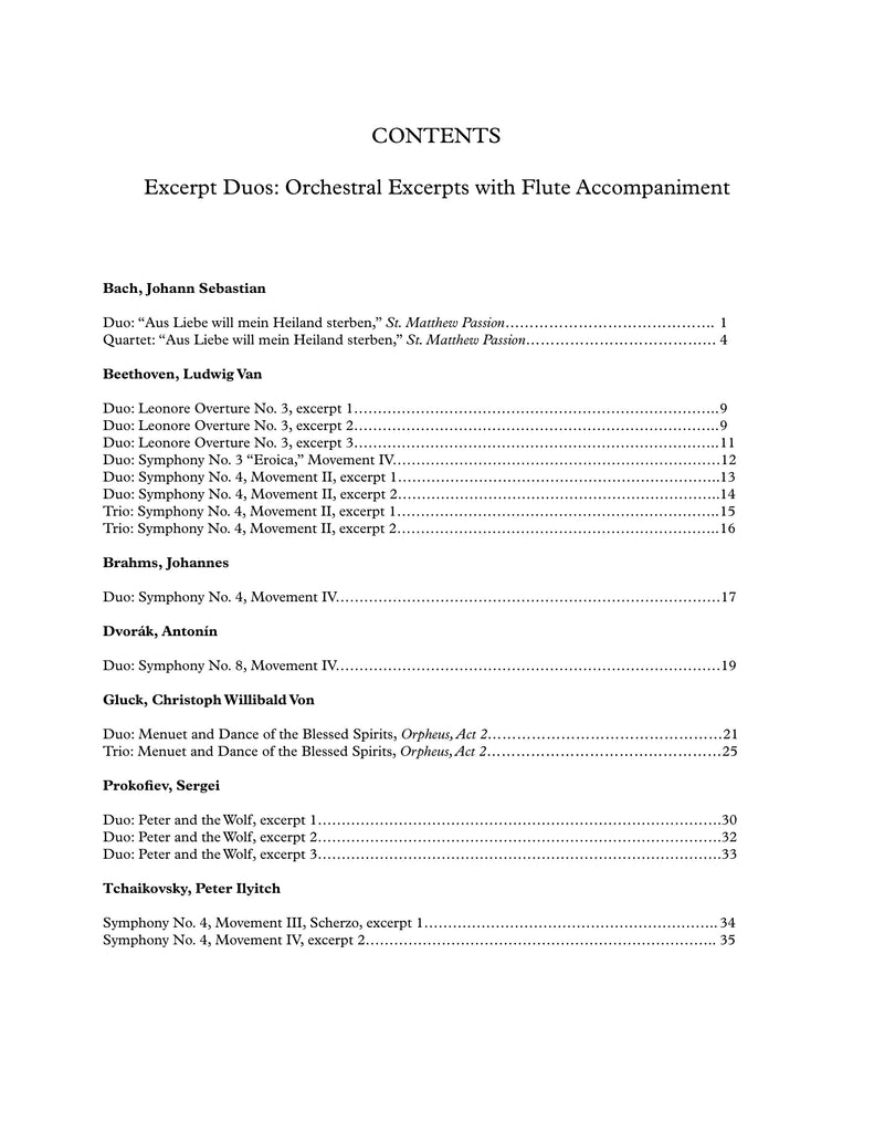Orchestral Excerpt Duos "Excerpts with Flute Accompaniment" Vol. 1
