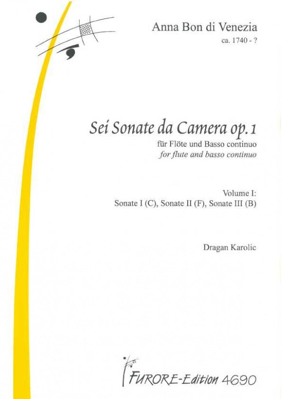 Six Sonatas for Flute and Basso Continuo, Op. 1, Vol. 1 (Flute and Piano)