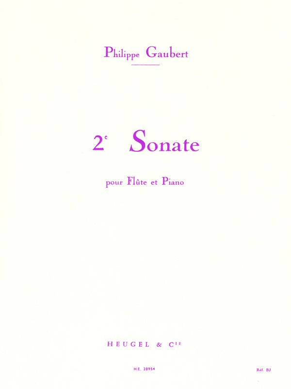 Seconde Sonate (Flute and Piano)