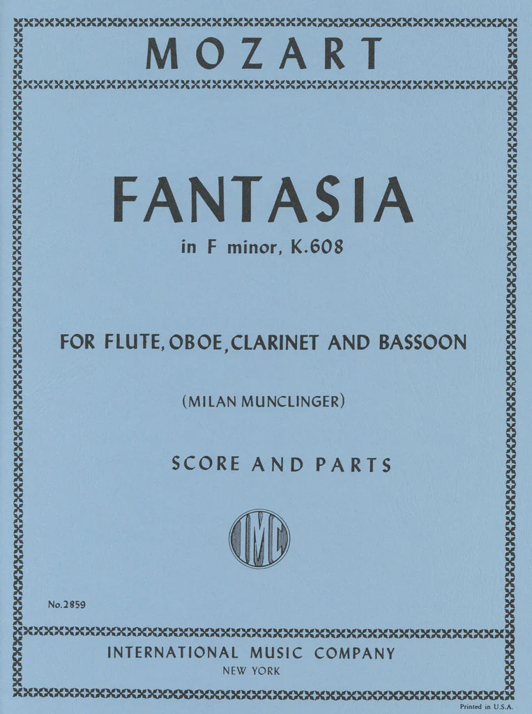 Fantasia in F minor, K. 608 (Wind Quartet)