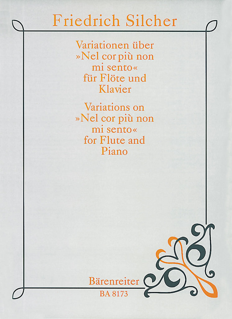 Variations on ’Nel cor piu non mi sento’ aus ’La Molinara’ by Giovanni Paisiello (Flute and Piano)