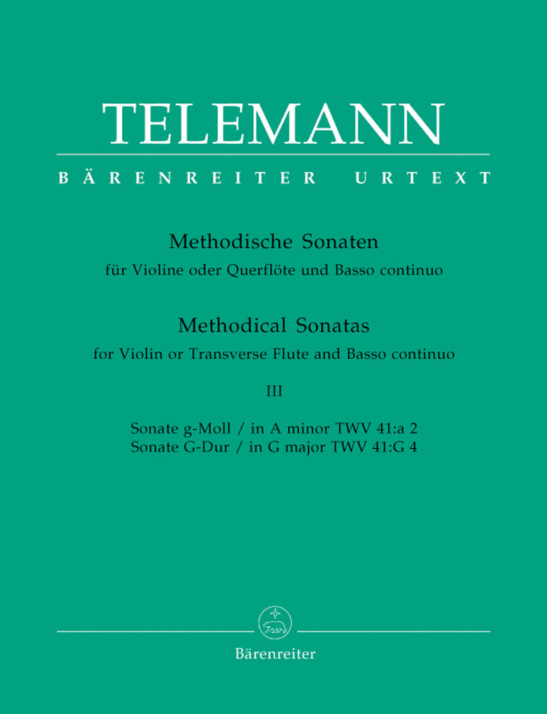 Twelve Methodical Sonatas, Volume 3 Sonatas 5-6 (Flute and Piano)