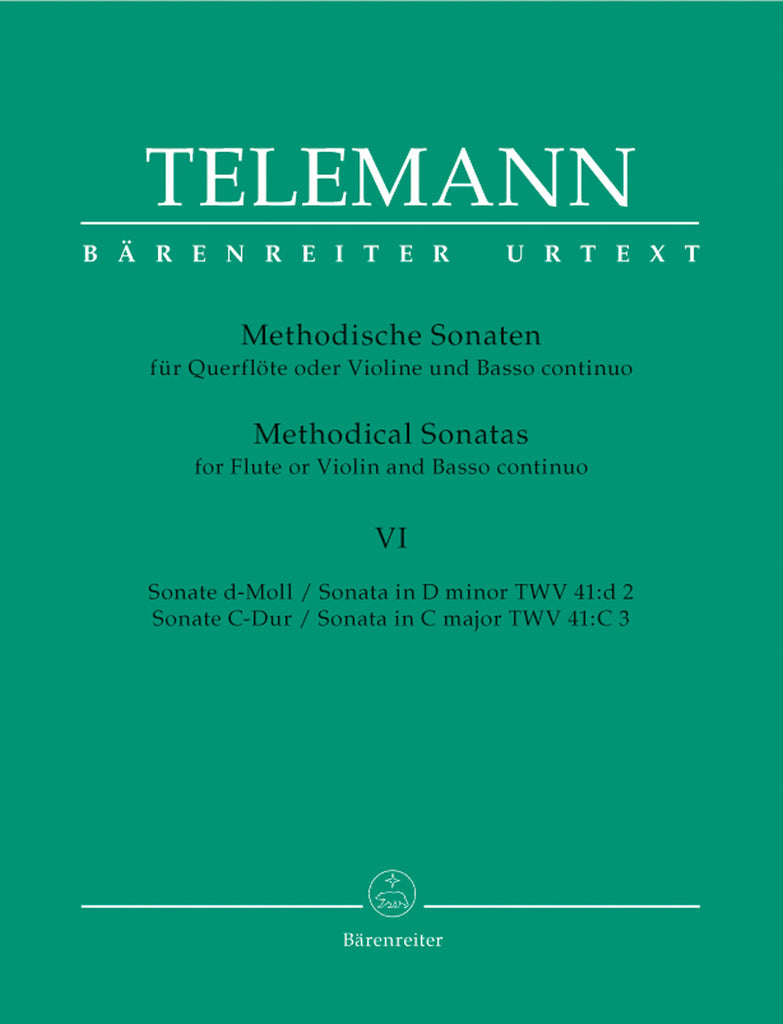 Twelve Methodical Sonatas, Volume 6 Sonatas 11-12 (Flute and Piano)