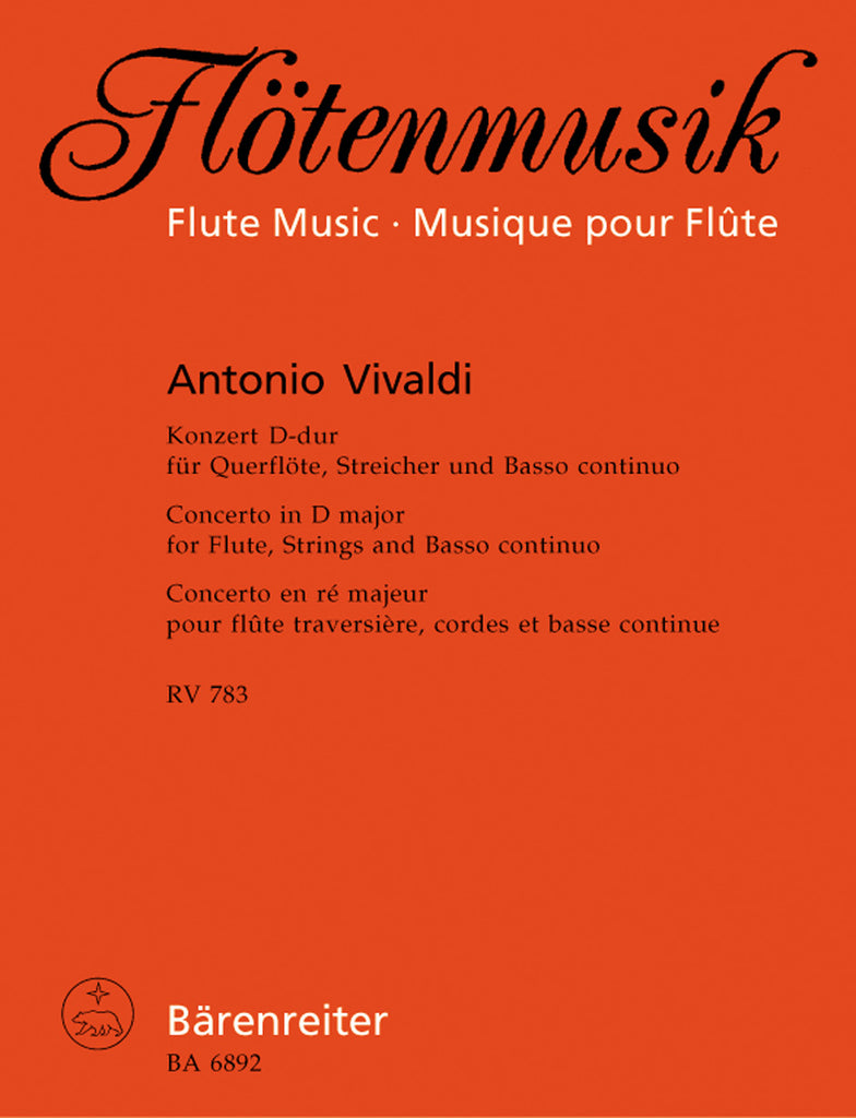Concerto in D major, RV 783 (Flute and Piano)