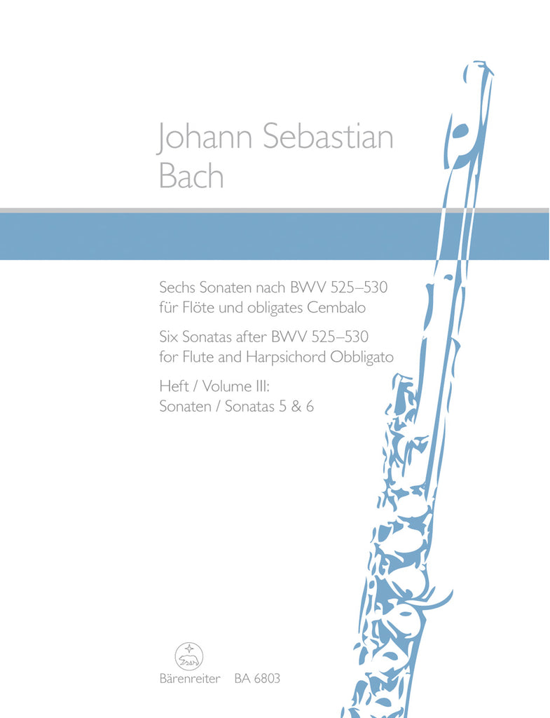 Six Sonatas after BWV 525-530, Volume 3 (Sonatas 5 & 6) (Flute and Piano)