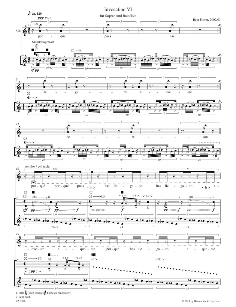 invocation VI for Soprano and Bass Flute