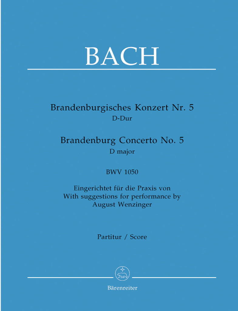 Brandenburg Concerto No. 5 in D major BWV 1050  (Full Score)
