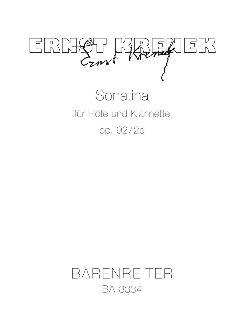 Sonatina, op. 92/2b (Flute and Clarinet)