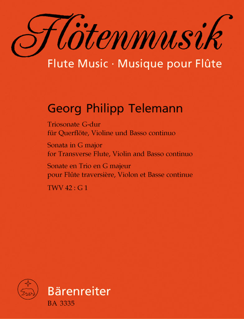 Trio Sonata in G major, TWV 42:G1 (Flute, Violin, Piano)