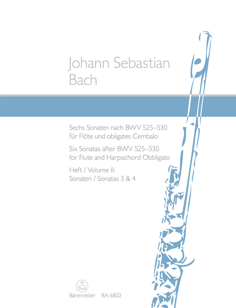 Six Sonatas after BWV 525-530, Volume 2 (Sonatas 3 & 4) (Flute and Piano)