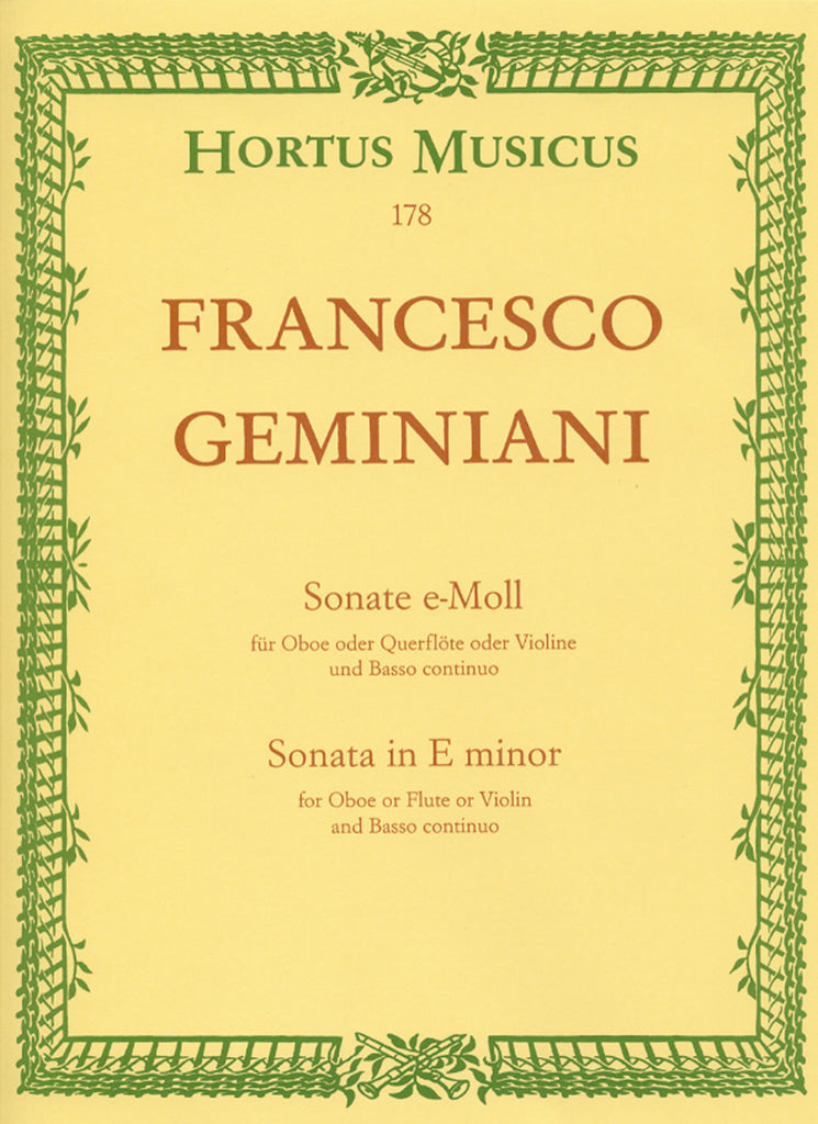 Sonata in E Minor (Flute and Piano)