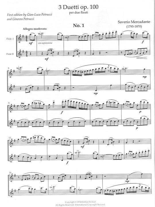 Three Duetti op. 100 (2 Flutes)