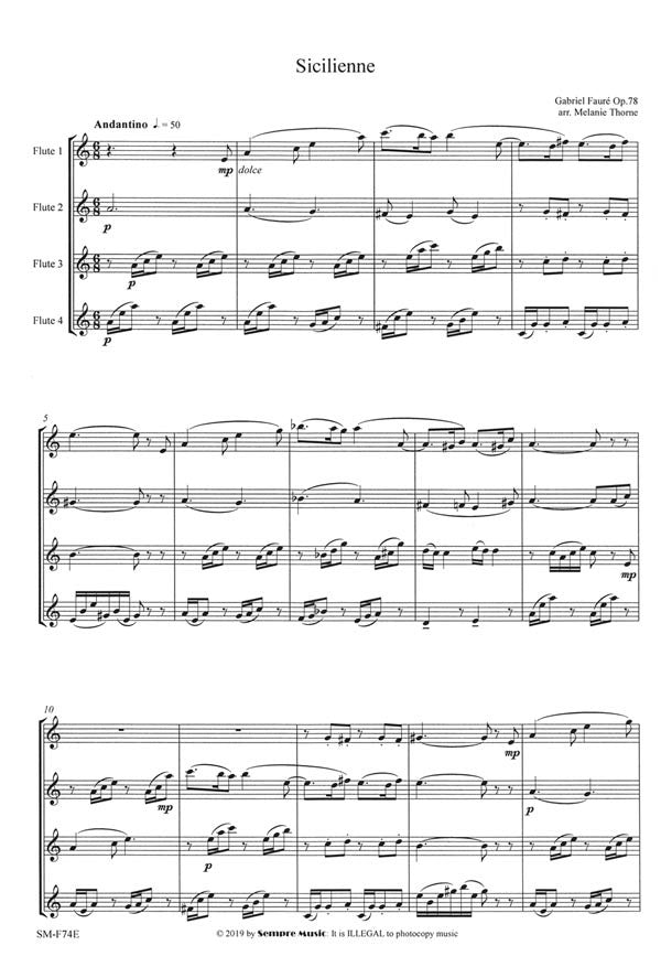 Sicilienne (Flute Quartet)