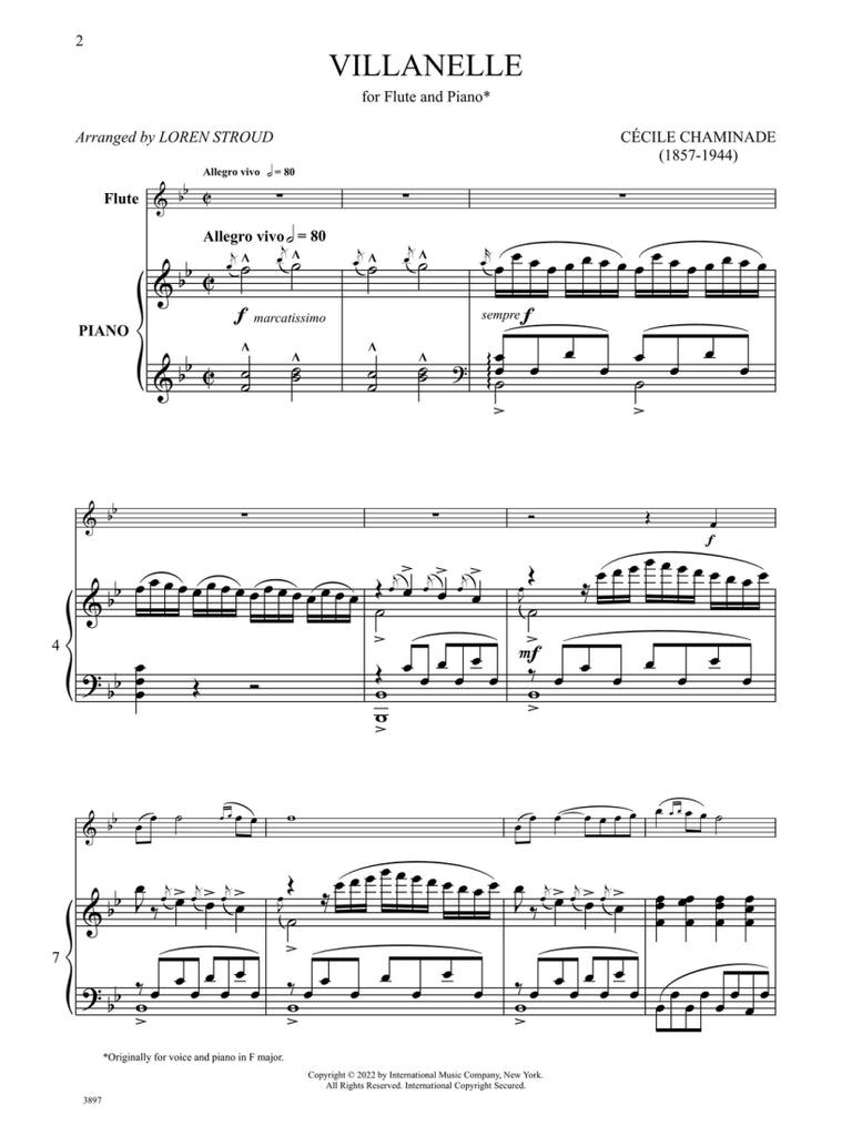 Villanelle (Flute and Piano)