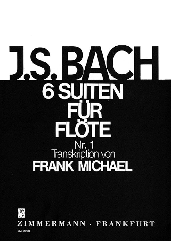 Six Suites, Volume 1 - BWV 1007 Suite in G Major (Flute Alone)